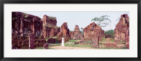 Framed Ruins of temples, Champa, My Son, Vietnam Print