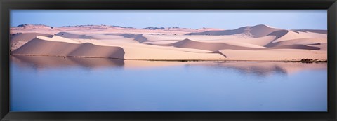 Framed Sand dunes at the seaside, Mui Ne, Vietnam Print