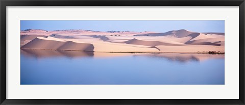 Framed Sand dunes at the seaside, Mui Ne, Vietnam Print