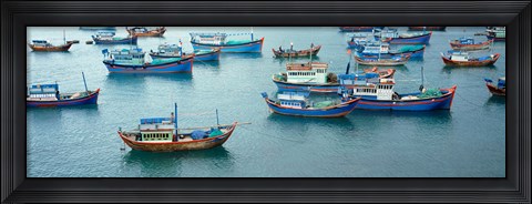 Framed Fishing boats, Mui Ne, Vietnam Print