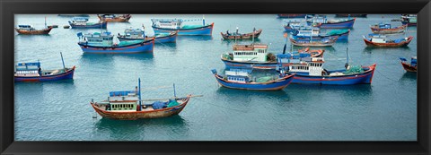 Framed Fishing boats, Mui Ne, Vietnam Print