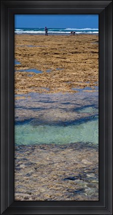 Framed Indian Ocean, Fringe Reef, Mombasa Marine National Park and Reserve, Kenya Print