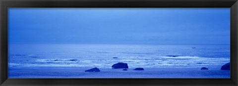 Framed Rocks on the beach, Bandon Beach, Bandon, Coos County, Oregon, USA Print