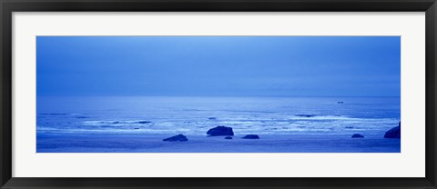 Framed Rocks on the beach, Bandon Beach, Bandon, Coos County, Oregon, USA Print