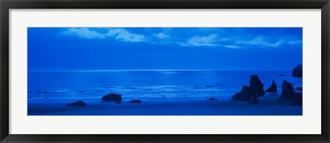 Framed Ocean at night, Bandon State Natural Area, Bandon, Coos County, Oregon Print