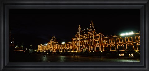 Framed Red Square at Night, Moscow, Russia Print