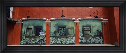 Framed Mural on a wall, Cancun, Yucatan, Mexico Print