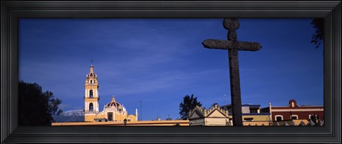 Framed Low angle view of a church, Cholula, Puebla State, Mexico Print