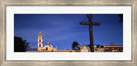 Framed Low angle view of a church, Cholula, Puebla State, Mexico Print
