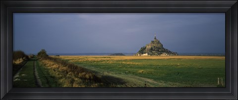 Framed Mont Saint-Michel, Manche, Normandy, France Print