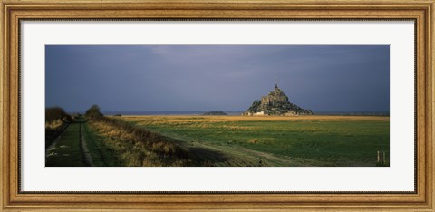 Framed Mont Saint-Michel, Manche, Normandy, France Print