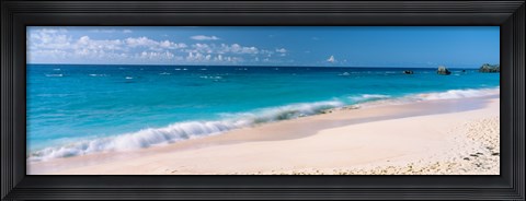 Framed Waves on the beach, Warwick Long Bay, South Shore Park, Bermuda Print