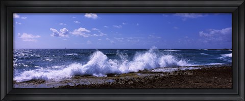 Framed Waves breaking on the coast, East End, Anguilla Print