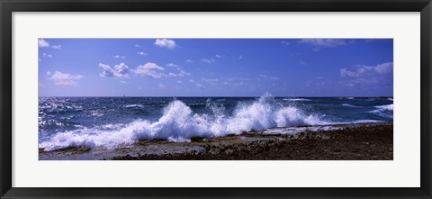 Framed Waves breaking on the coast, East End, Anguilla Print