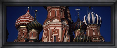 Framed Low angle view of a church, St. Basil&#39;s Cathedral, Red Square, Moscow, Russia Print