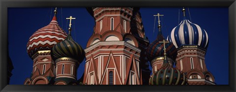 Framed Low angle view of a church, St. Basil&#39;s Cathedral, Red Square, Moscow, Russia Print