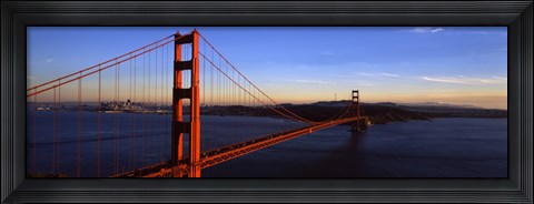 Framed Golden Gate Bridge with Blue Sky, San Francisco, California, USA Print