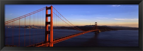 Framed Golden Gate Bridge with Blue Sky, San Francisco, California, USA Print