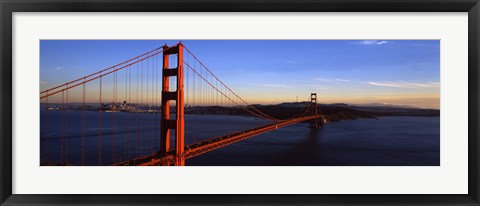 Framed Golden Gate Bridge with Blue Sky, San Francisco, California, USA Print