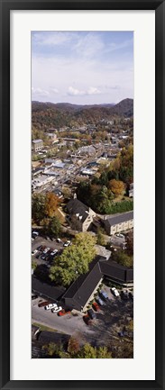 Framed High angle view of a city, Gatlinburg, Sevier County, Tennessee Print