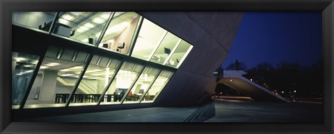 Framed Concert hall lit up at night, Casa Da Musica, Porto, Portugal Print