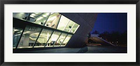 Framed Concert hall lit up at night, Casa Da Musica, Porto, Portugal Print