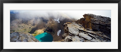 Framed High angle view of a lake, Continental Divide, US Glacier National Park, Montana, USA Print