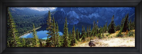 Framed High angle view of a lake, Grinnell Lake, US Glacier National Park, Montana, USA Print
