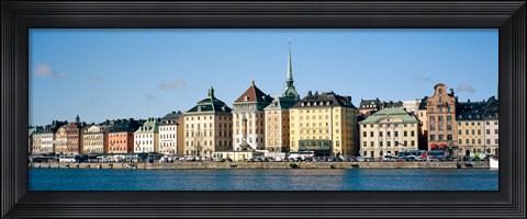 Framed Buildings at the waterfront, Gamla Stan, Stockholm, Sweden Print