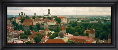 Framed High angle view of a townscape, Old Town, Tallinn, Estonia Print