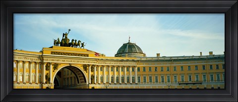 Framed Low angle view of a building, General Staff Building, State Hermitage Museum, Palace Square, St. Petersburg, Russia Print
