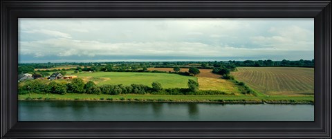 Framed Countryside, Kiel Canal, Kiel, Schleswig-Holstein, Germany Print