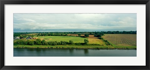 Framed Countryside, Kiel Canal, Kiel, Schleswig-Holstein, Germany Print