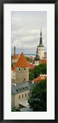 Framed Toompea view, Old Town, Tallinn, Estonia Print