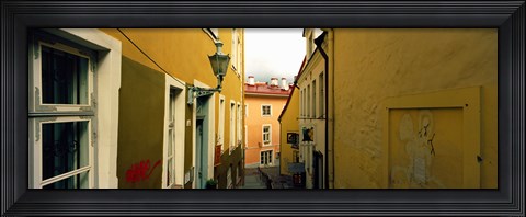 Framed Houses along a street, Toompea Hill, Tallinn, Estonia Print