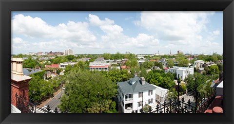 Framed High angle view of buildings in a city, Wentworth Street, Charleston, South Carolina, USA Print