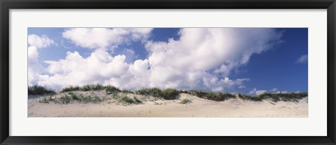 Framed Sand dunes, Cape Hatteras National Seashore, Outer Banks, North Carolina, USA Print