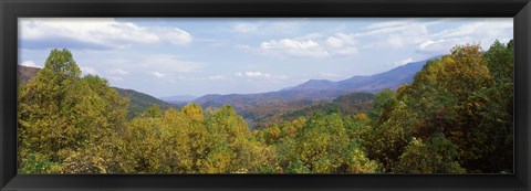 Framed View from River Road, Great Smoky Mountains National Park, North Carolina, Tennessee, USA Print