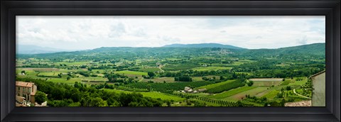 Framed High angle view of a field, Lacoste, Vaucluse, Provence-Alpes-Cote d&#39;Azur, France Print