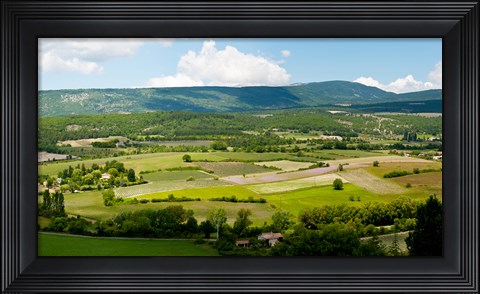 Framed High angle view of a field, Sault, Vaucluse, Provence-Alpes-Cote d&#39;Azur, France Print