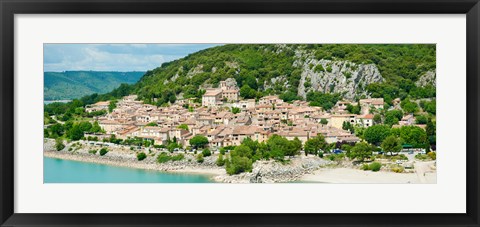 Framed Village on the Lake of Sainte-Croix, France Print