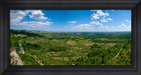 Framed Valley with Olive Trees and Limestone Hills, Les Baux-de-Provence, Bouches-Du-Rhone, Provence-Alpes-Cote d&#39;Azur, France Print