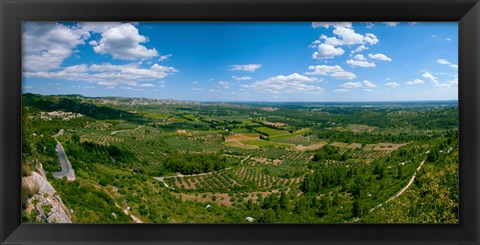 Framed Valley with Olive Trees and Limestone Hills, Les Baux-de-Provence, Bouches-Du-Rhone, Provence-Alpes-Cote d&#39;Azur, France Print