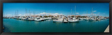 Framed Small harbor in Provence-Alpes-Cote d&#39;Azur, France Print