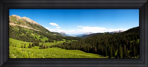 Framed From Washington Gulch Road looking southeast towards, Crested Butte, Gunnison County, Colorado, USA Print