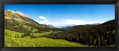 Framed From Washington Gulch Road looking southeast towards, Crested Butte, Gunnison County, Colorado, USA Print