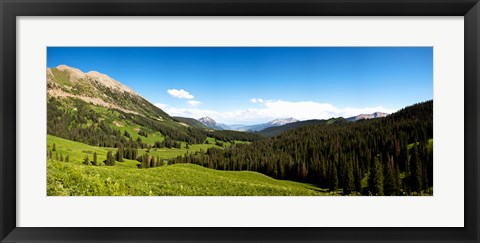 Framed From Washington Gulch Road looking southeast towards, Crested Butte, Gunnison County, Colorado, USA Print