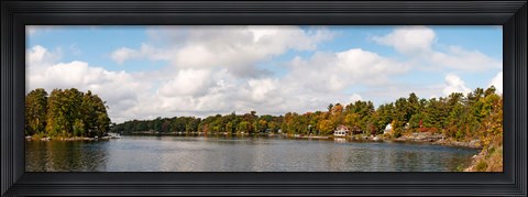 Framed Moon River, Bala, Muskoka, Ontario, Canada Print
