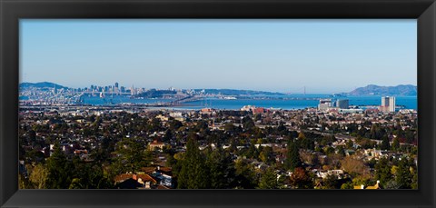 Framed Buildings in a city, Oakland, San Francisco Bay, California Print