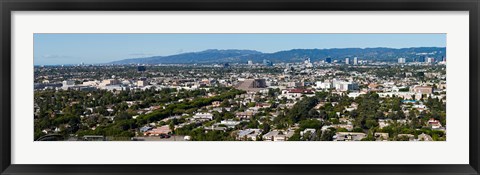 Framed Cityscape, Culver City, Century City, Wilshire Corridor, Westwood, West Los Angeles, California, USA Print